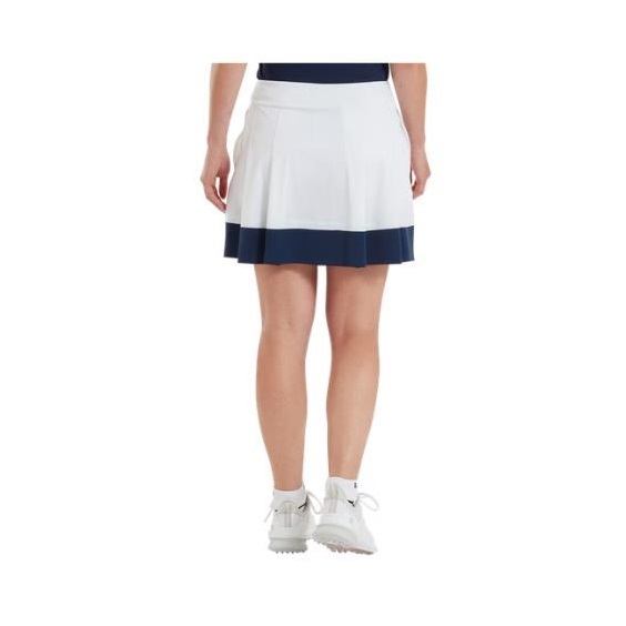 FootJoy Pleated spódnica golfowa, biało/granatowa