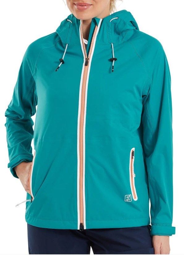 FootJoy HydroKnit damska kurtka wodoodporna, blue/white/desert peach