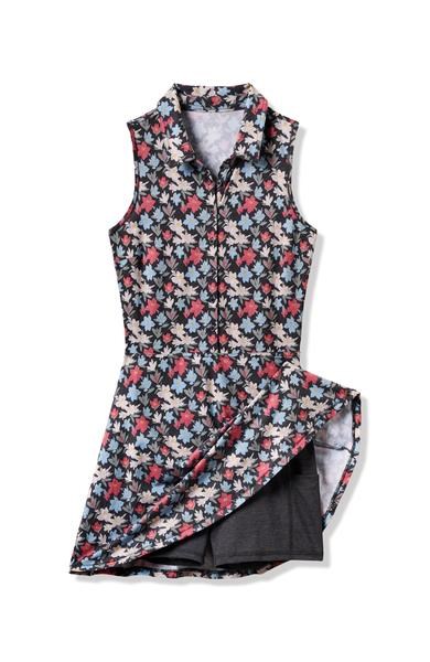 Travis Mathew Featherweight Course Time damska sukienka, black/floral