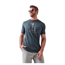 Travis Mathew Lost Swing Tee koszulka męska, mood indigo/vintage indigo