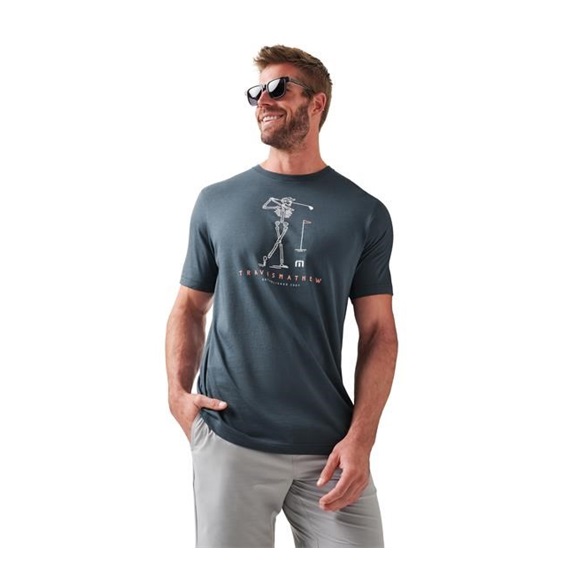 Travis Mathew Lost Swing Tee koszulka męska, mood indigo/vintage indigo