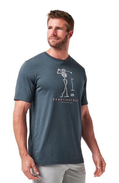 Travis Mathew Lost Swing Tee koszulka męska, mood indigo/vintage indigo