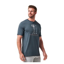 Travis Mathew Lost Swing Tee koszulka męska, mood indigo/vintage indigo