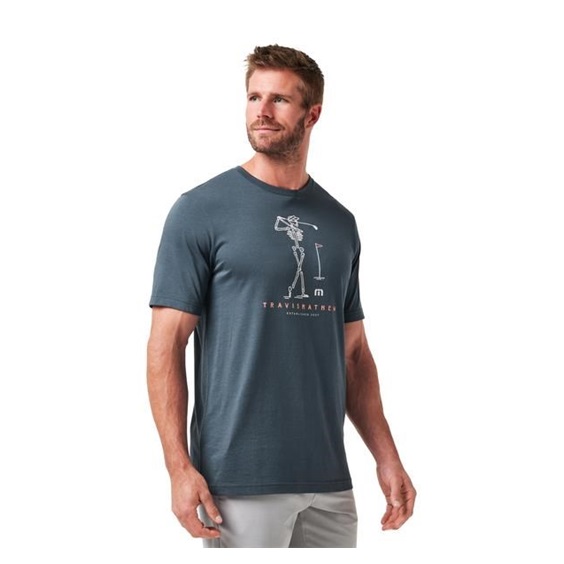 Travis Mathew Lost Swing Tee koszulka męska, mood indigo/vintage indigo