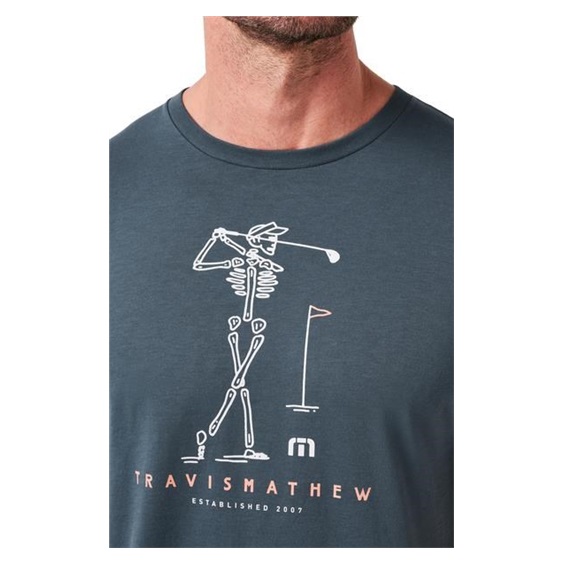 Travis Mathew Lost Swing Tee koszulka męska, mood indigo/vintage indigo