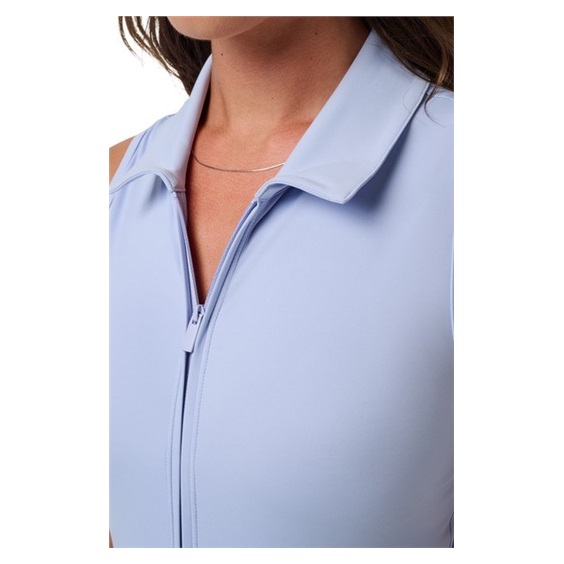 Travis Mathew Moveknit Sleeveless Polo damska sukienka, niebieska