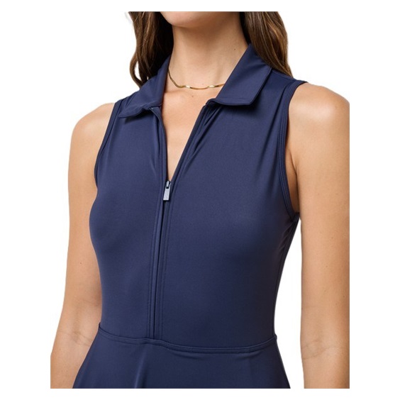 Travis Mathew Moveknit Sleeveless Polo damska sukienka, granatowa