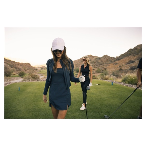 Travis Mathew Moveknit Sleeveless Polo damska sukienka, granatowa