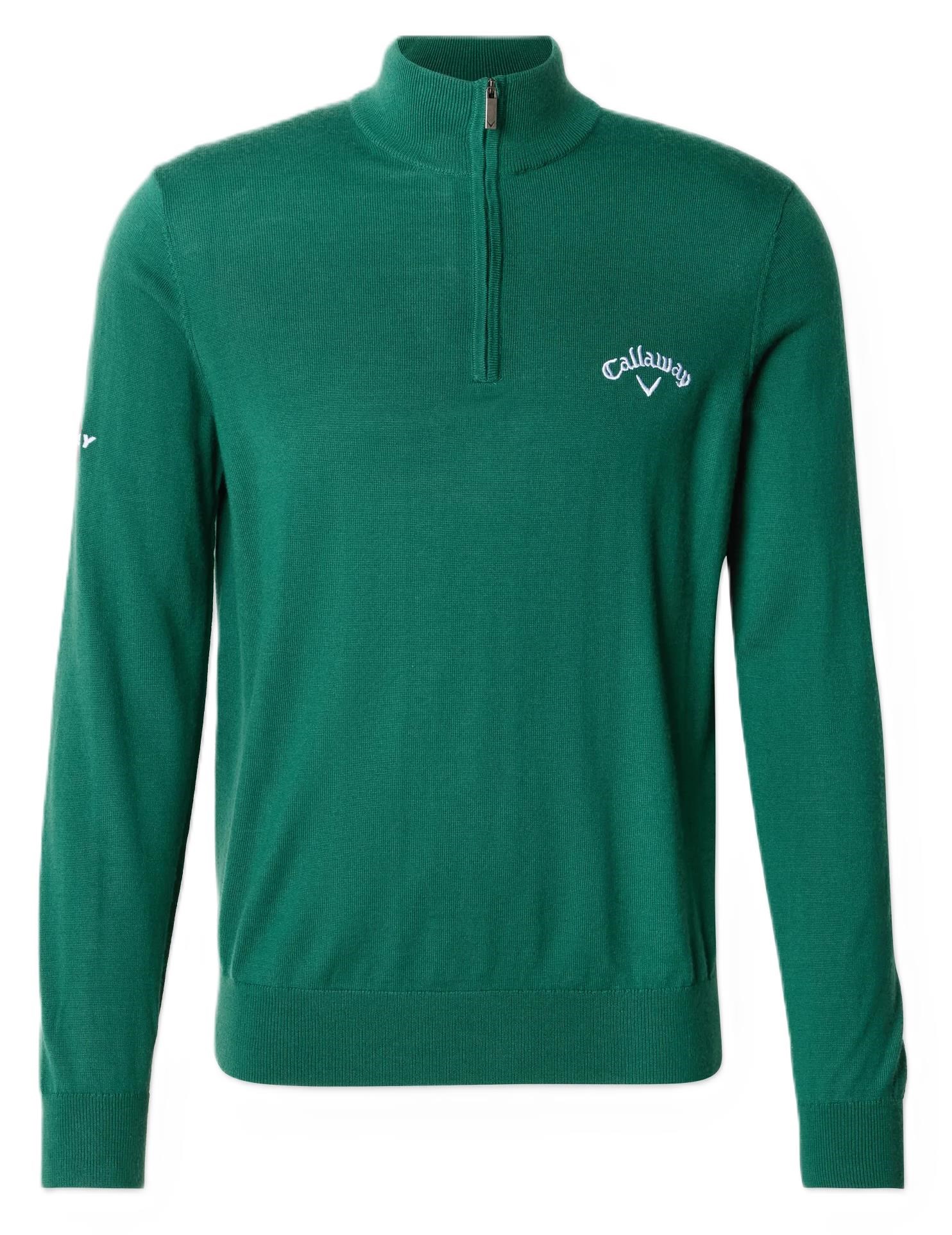 Callaway 1/4 Zip Mock męski sweter, deep galapagos green