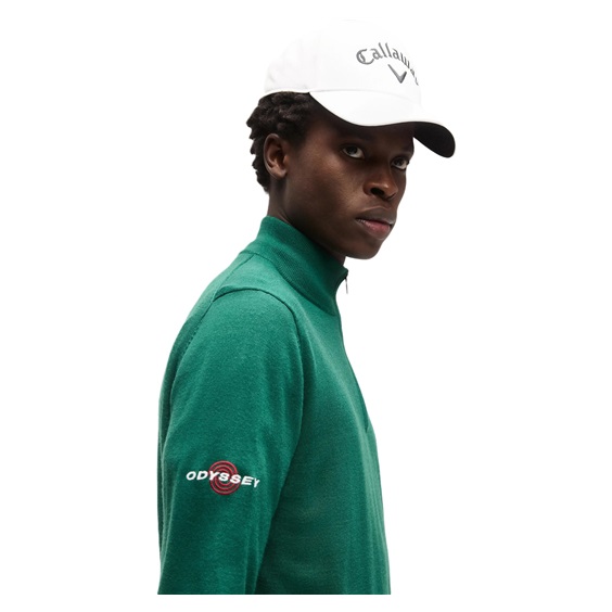 Callaway 1/4 Zip Mock męski sweter, deep galapagos green