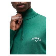 Callaway 1/4 Zip Mock męski sweter, deep galapagos green