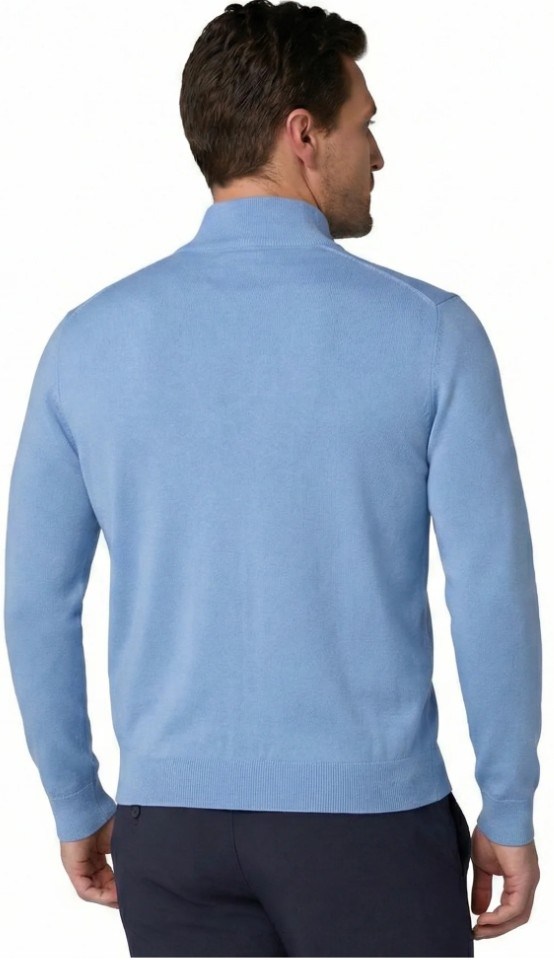 Callaway 1/4 Zip Mock męski sweter, vista blue