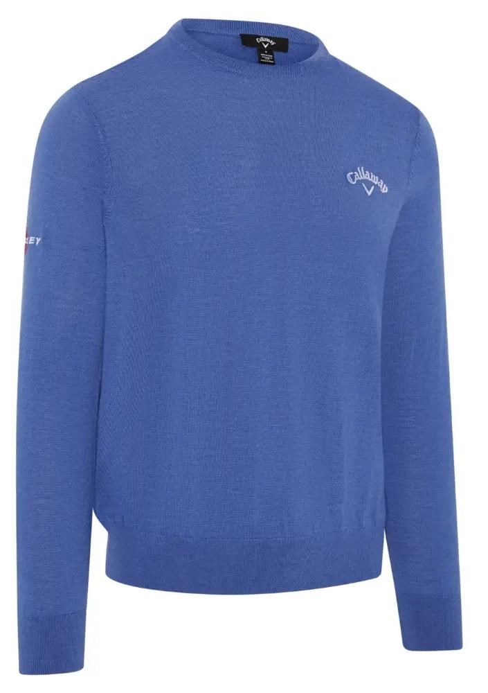 Callaway Crew Neck Merino Mix męski sweter, niebieski