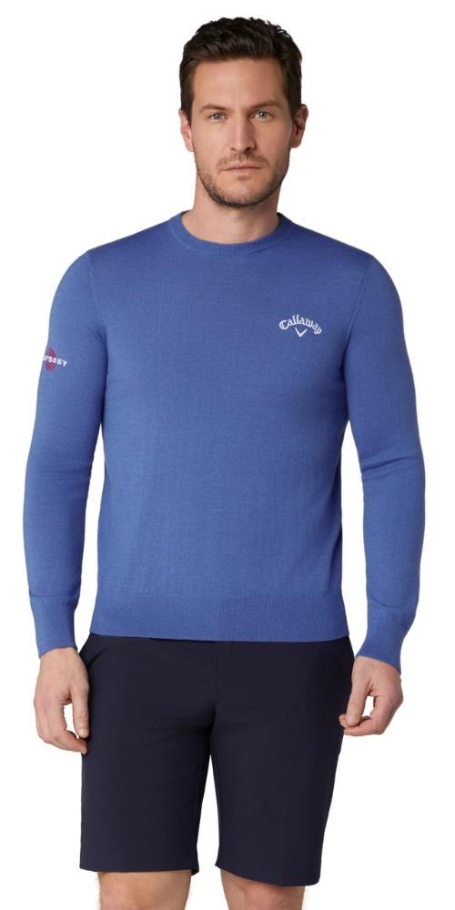 Callaway Crew Neck Merino Mix męski sweter, niebieski