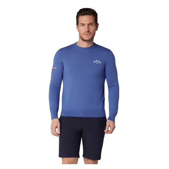 Callaway Crew Neck Merino Mix męski sweter, niebieski