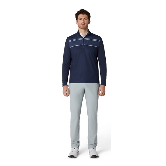 Callaway Blocked Printed Chev Textured męska bluza, granatowa