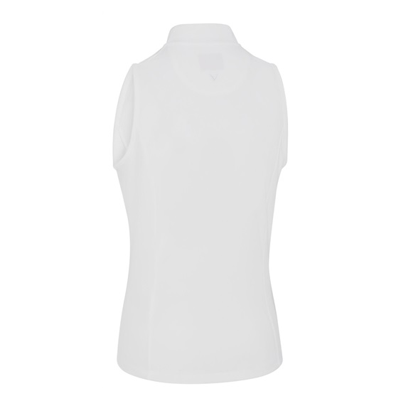 Callaway Rib Play Sleeveless damskie polo, białe
