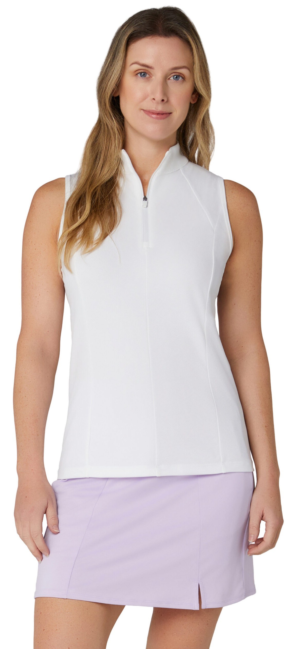 Callaway Rib Play Sleeveless damskie polo, białe