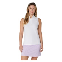 Callaway Rib Play Sleeveless damskie polo, białe
