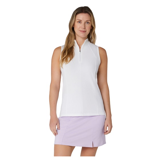 Callaway Rib Play Sleeveless damskie polo, białe