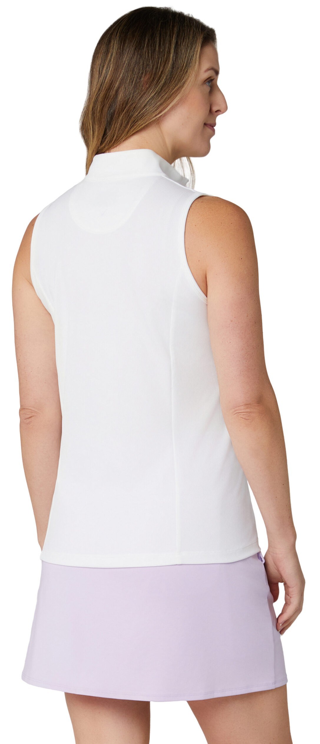 Callaway Rib Play Sleeveless damskie polo, białe