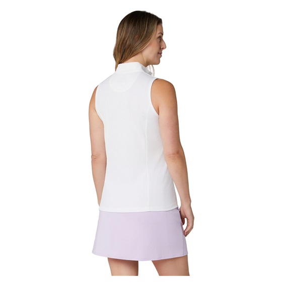 Callaway Rib Play Sleeveless damskie polo, białe
