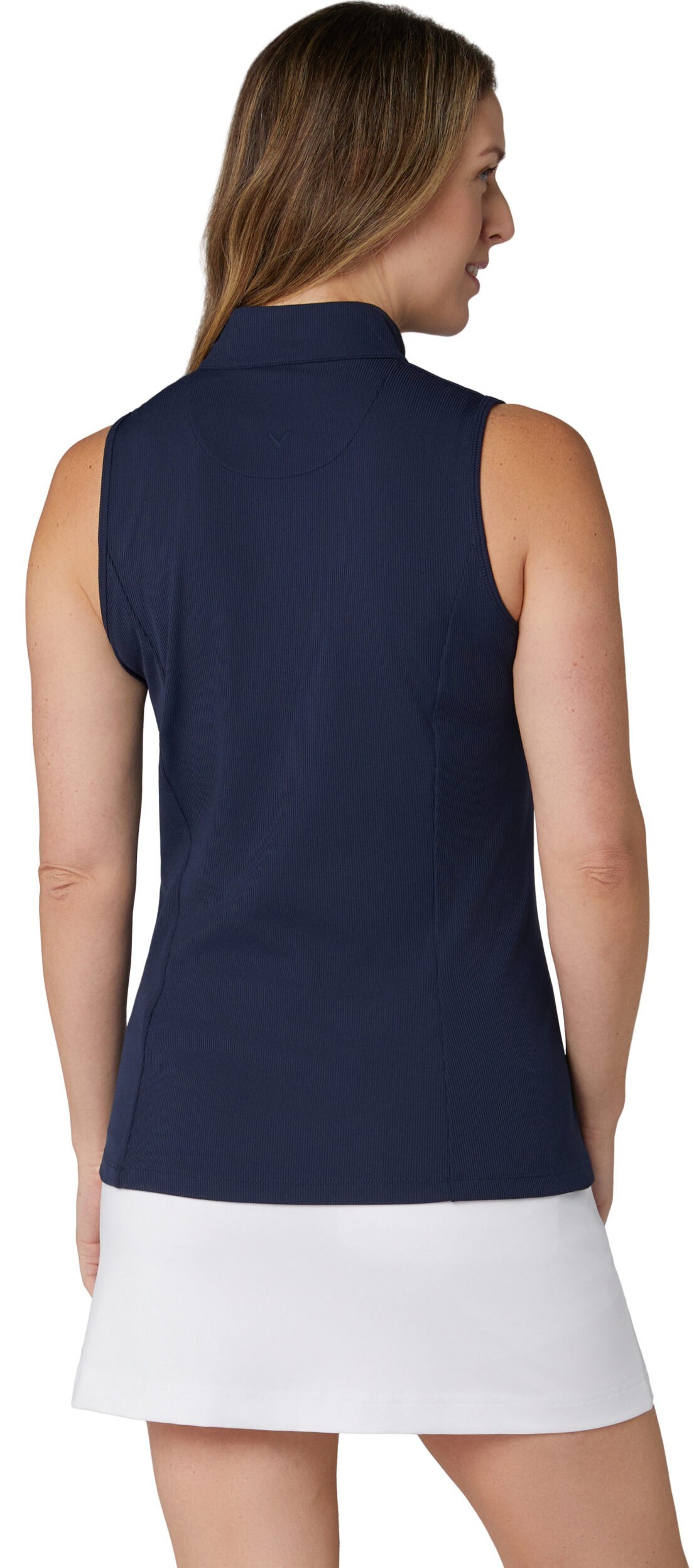 Callaway Rib Play Sleeveless damskie polo, peacoat