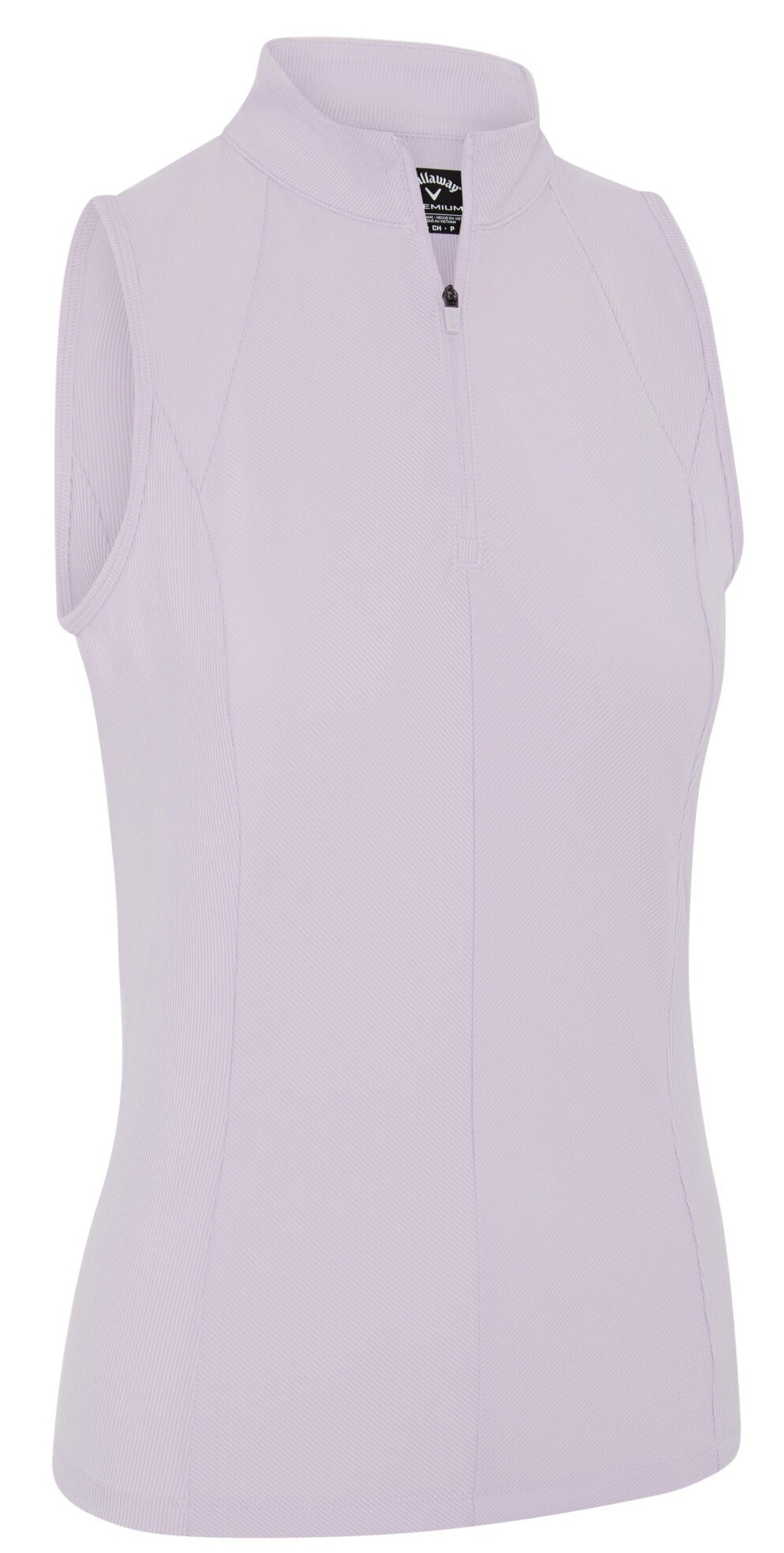 Callaway Rib Play Sleeveless damskie polo, pastel lilac