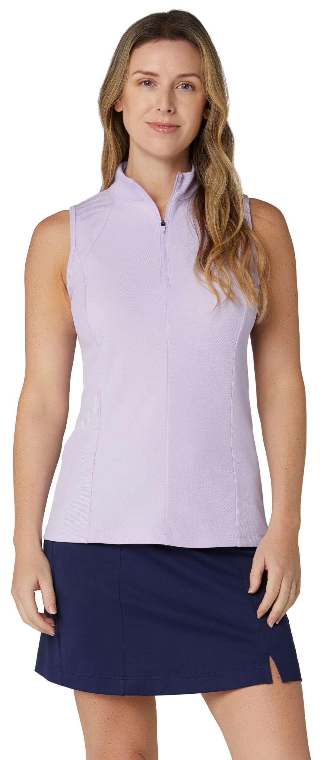 Callaway Rib Play Sleeveless damskie polo, pastel lilac