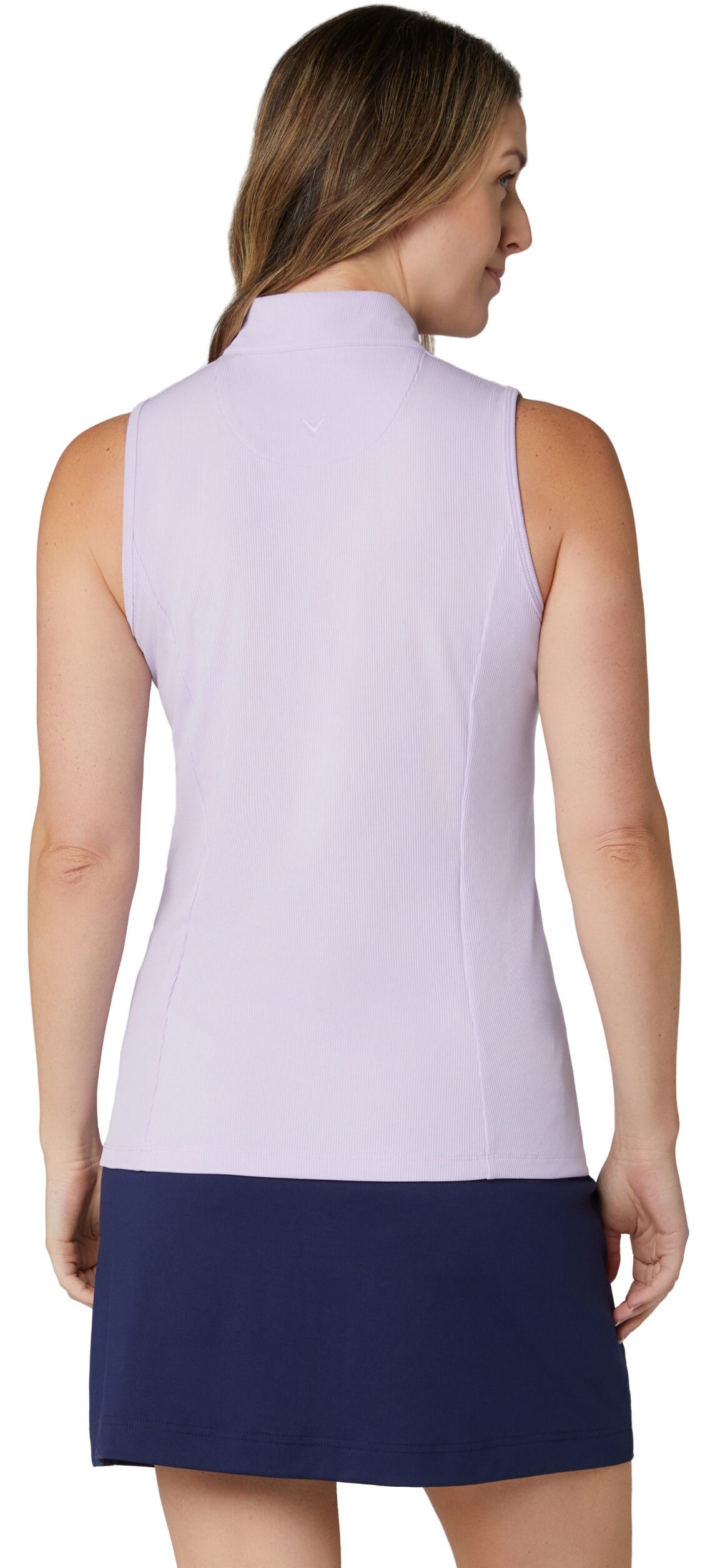 Callaway Rib Play Sleeveless damskie polo, pastel lilac