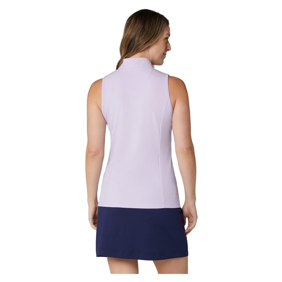 Callaway Rib Play Sleeveless damskie polo, pastel lilac