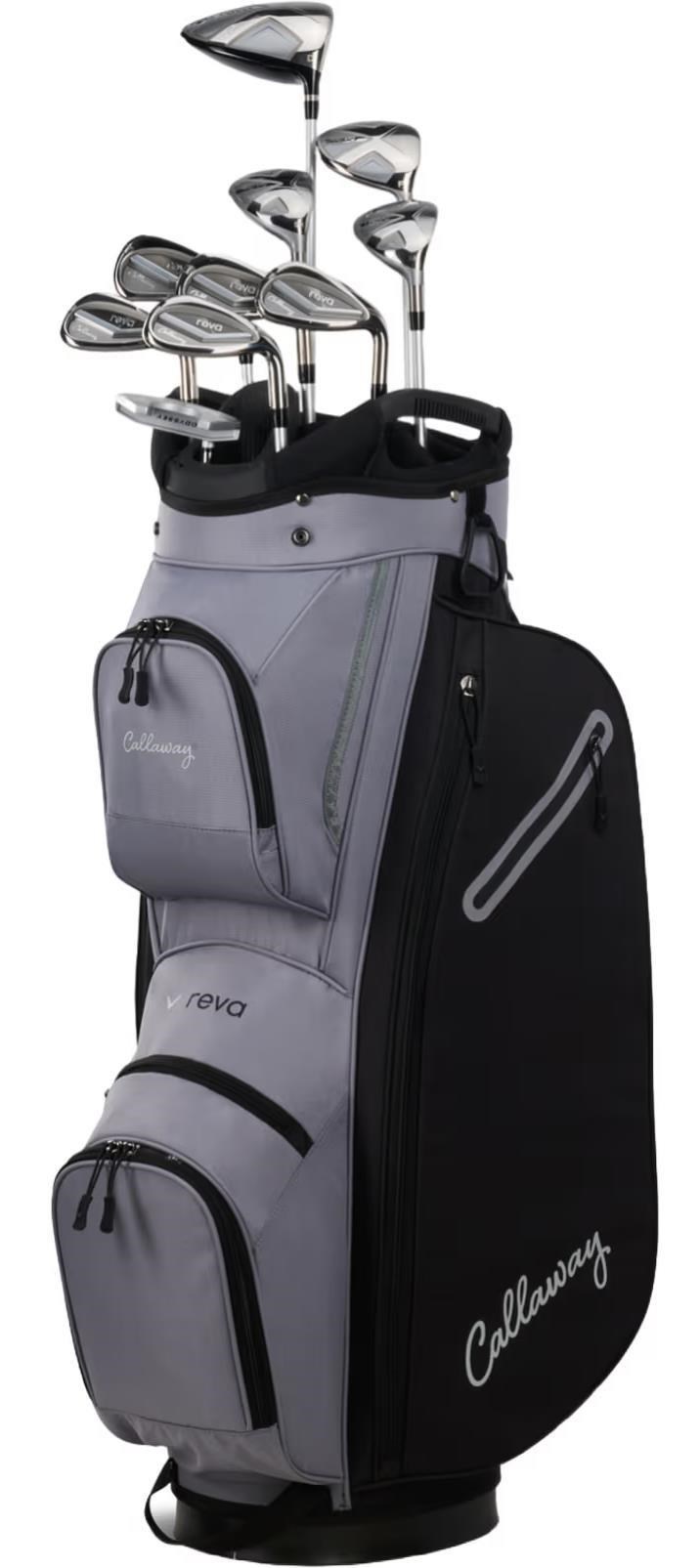 Callaway Reva 11PC Black damski zestaw golfowy 2026, grafit, torba cart