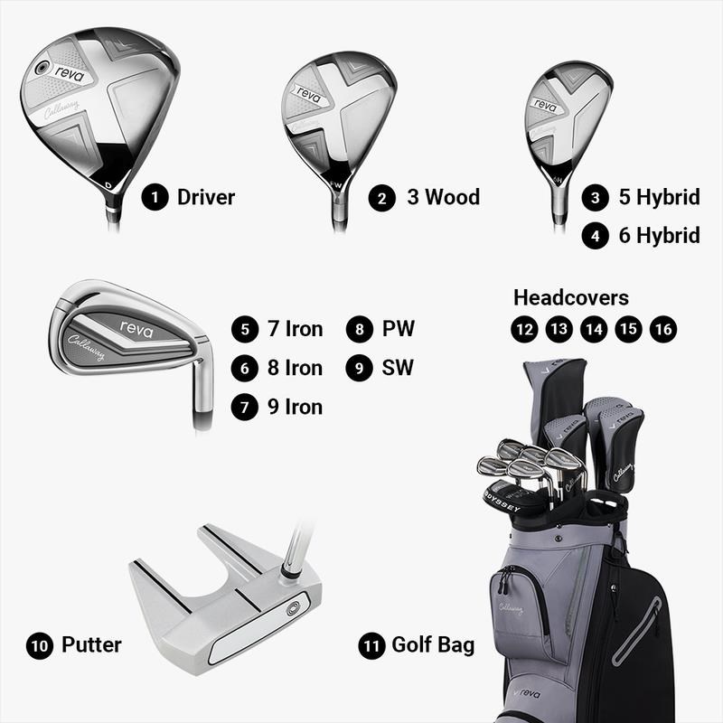 Callaway REVA 11PC damski zestaw golfowy, +1"