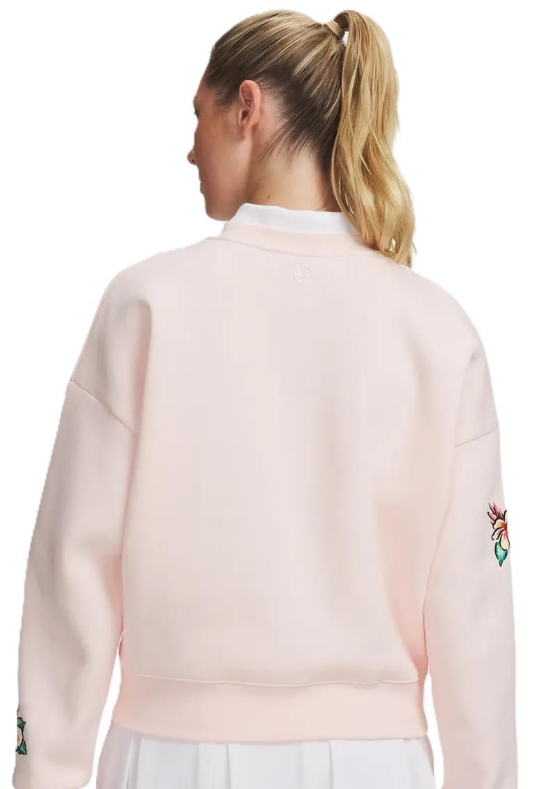 Under Armour Icon Golf Trip Crew bluza damska, różowa