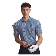 Under Armour T2G Printed męskie polo, niebiesko/białe