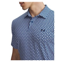 Under Armour T2G Printed męskie polo, niebiesko/białe