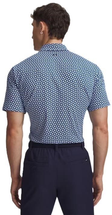 Under Armour T2G Printed męskie polo, niebiesko/białe