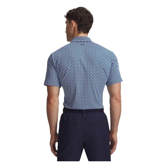 Under Armour T2G Printed męskie polo, niebiesko/białe