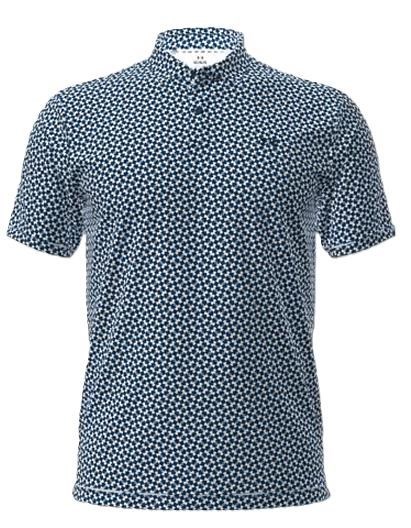Under Armour T2G Printed męskie polo, niebiesko/białe