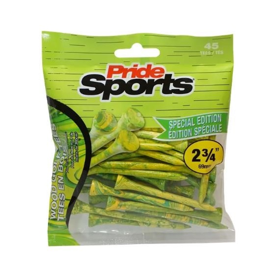 PrideSports Pride Sports Special Edition Paint Splatter Tees 69 mm zielono/żółte, 45 szt.