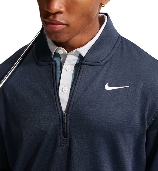 Nike Velocity 1/2-Zip męski top z długim rękawem, granatowa
