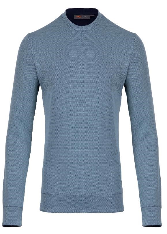 KJUS Essentials Crew Neck męska bluza, riverbank/atlanta blue