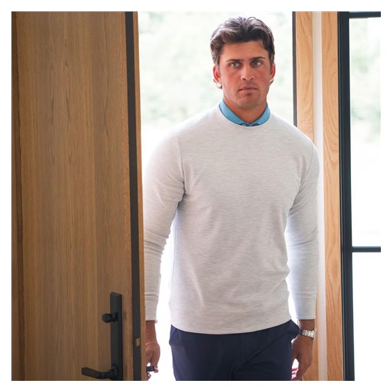 KJUS Essentials Crew Neck męska bluza, riverbank/atlanta blue