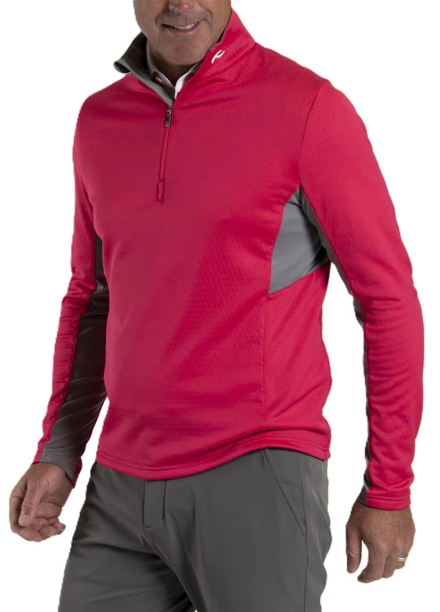 KJUS Hydraulic Midlayer Half-Zip męska bluza, rhubarb/pewter