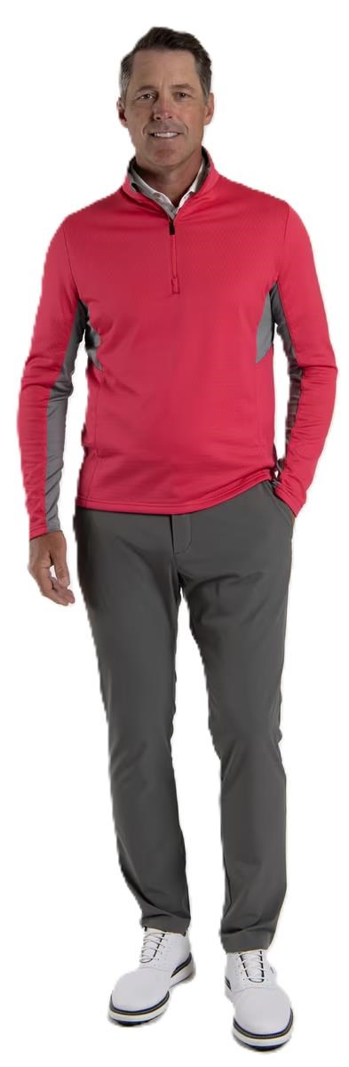 KJUS Hydraulic Midlayer Half-Zip męska bluza, rhubarb/pewter