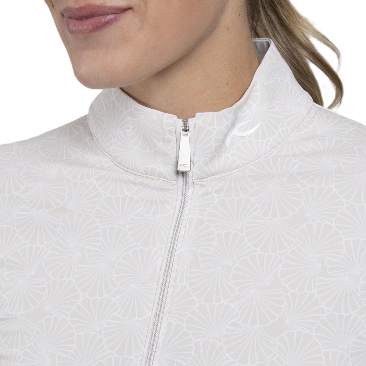 KJUS Sunshine Printed Half-Zip bluza damska, oyster/white