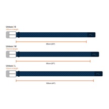 KJUS Classic Web Wide pasek unisex, atlanta blue