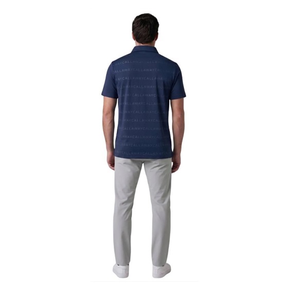 Callaway Mid Century Jacquard męskie polo, granatowe