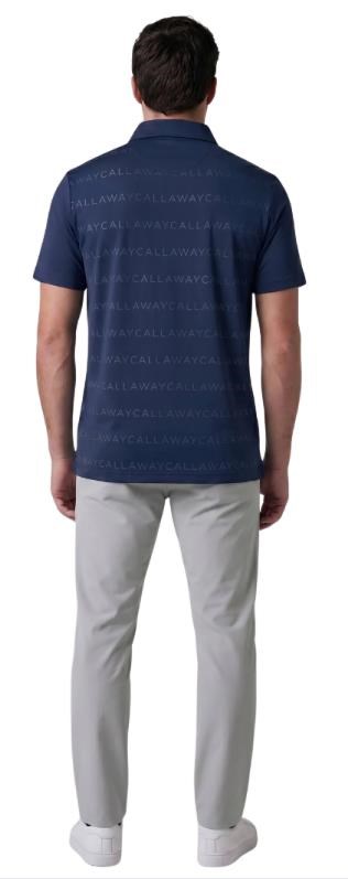 Callaway Mid Century Jacquard męskie polo, granatowe