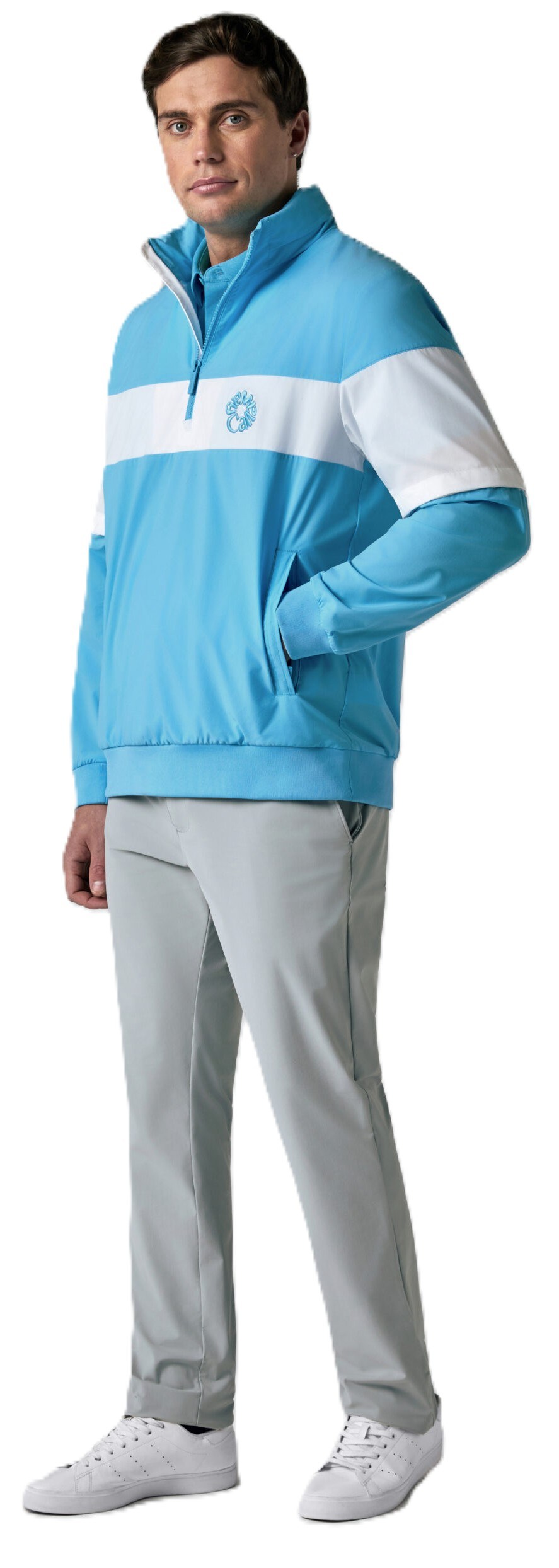 Callaway Modern Traveler Half Zip Convertible męska kurtka, blue bossom